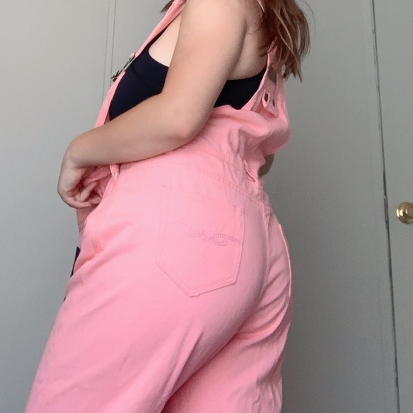 Bubble Gum Pink Long Overalls - Picture 2 of 6